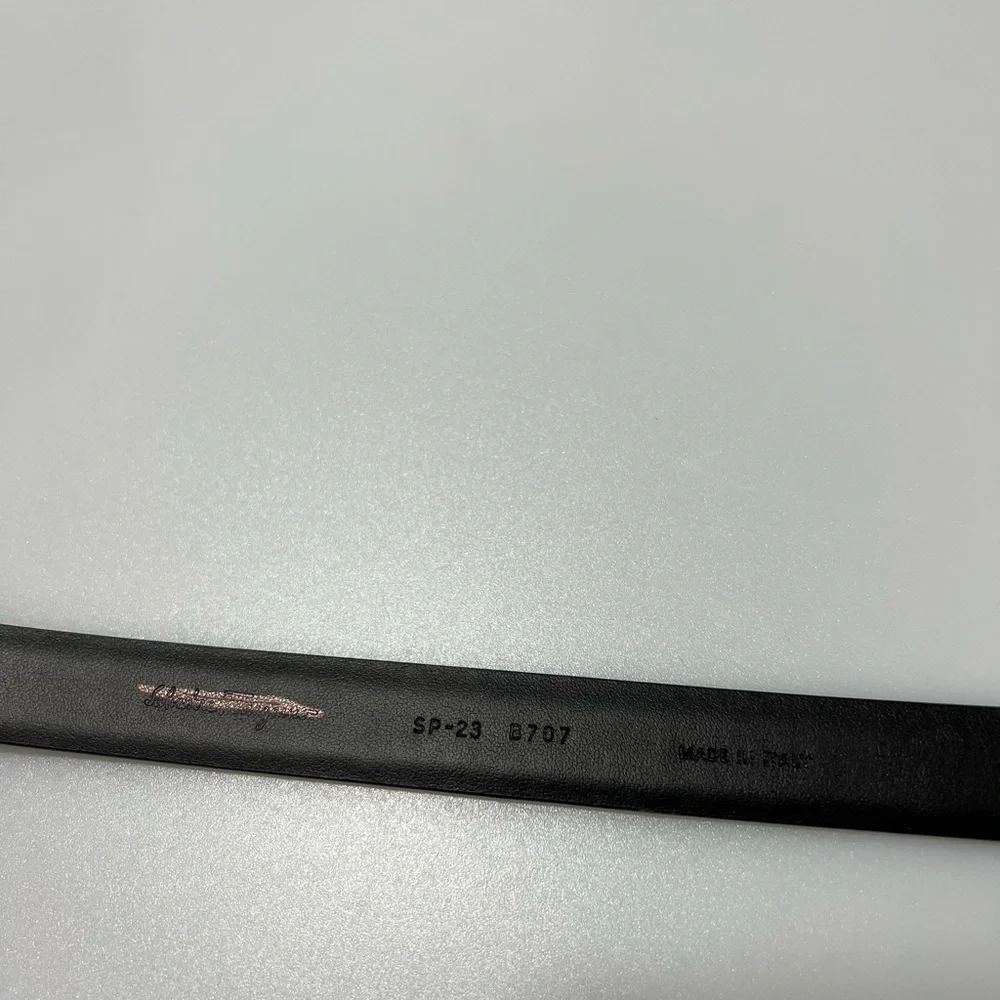 Salvatore Ferragamo Gancini Buckle Belt Black Gold Women’s 75/30 - Picture 4 of 6